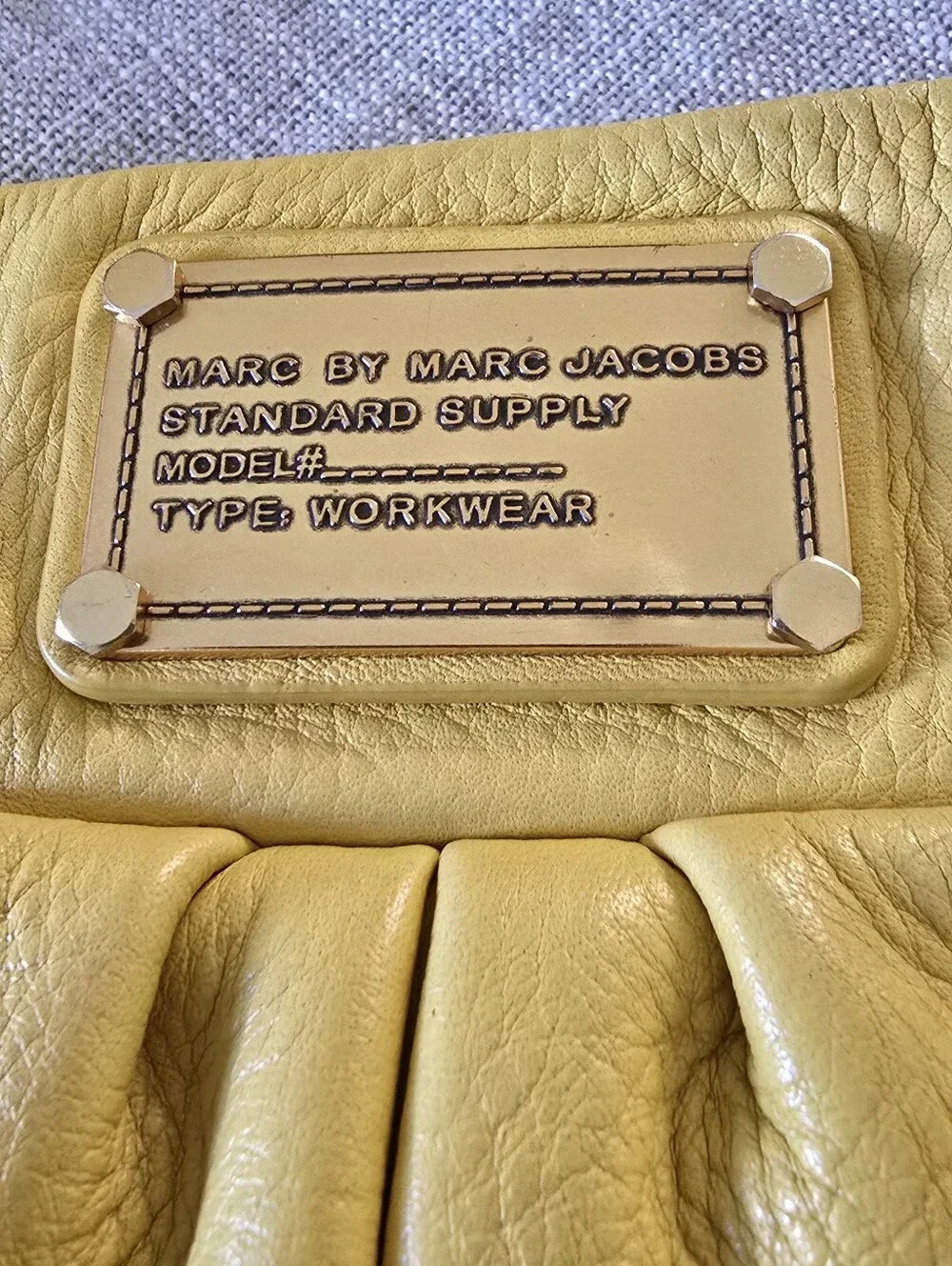 MARC By Marc Jacobs Q Hillier Hobo Convertible Leather Handbag Yellow Gold